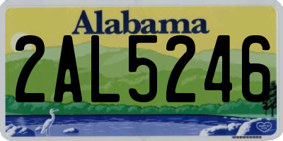 AL license plate 2AL5246