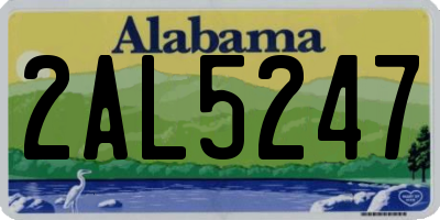 AL license plate 2AL5247