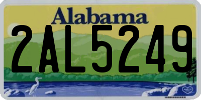 AL license plate 2AL5249
