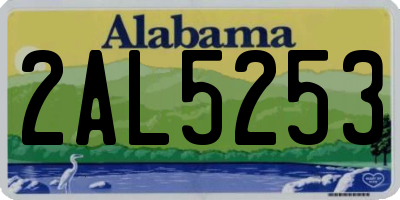 AL license plate 2AL5253