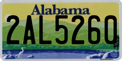AL license plate 2AL5260
