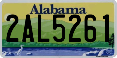 AL license plate 2AL5261