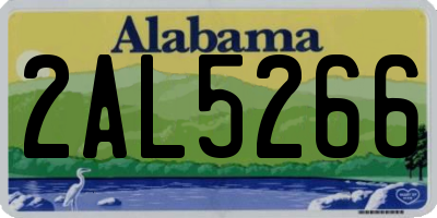 AL license plate 2AL5266