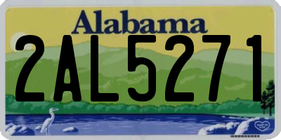 AL license plate 2AL5271