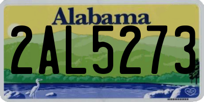 AL license plate 2AL5273