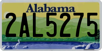 AL license plate 2AL5275