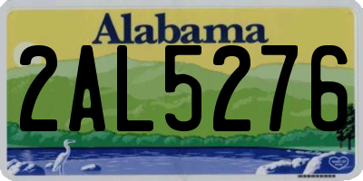 AL license plate 2AL5276