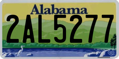AL license plate 2AL5277