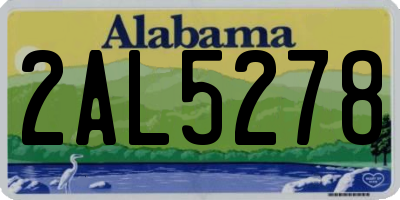 AL license plate 2AL5278