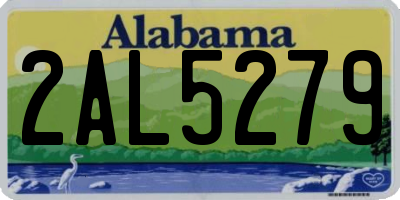 AL license plate 2AL5279