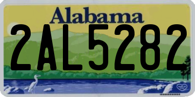 AL license plate 2AL5282