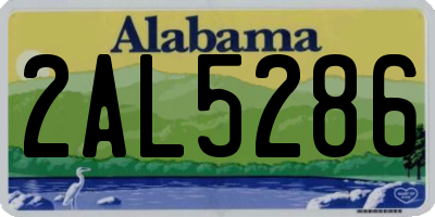 AL license plate 2AL5286