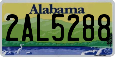 AL license plate 2AL5288