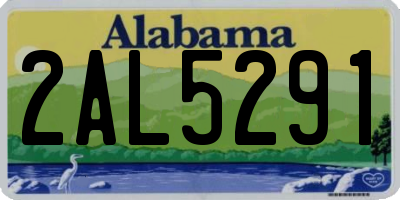 AL license plate 2AL5291