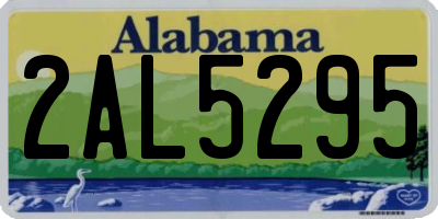 AL license plate 2AL5295