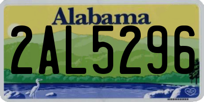 AL license plate 2AL5296