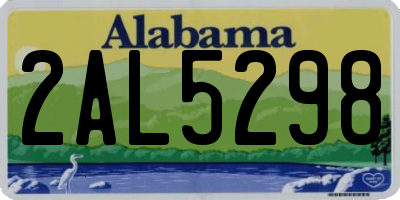 AL license plate 2AL5298