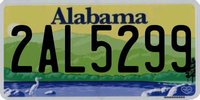 AL license plate 2AL5299
