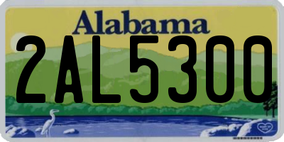 AL license plate 2AL5300