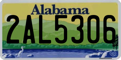 AL license plate 2AL5306