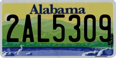 AL license plate 2AL5309