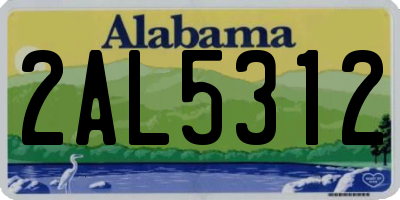 AL license plate 2AL5312