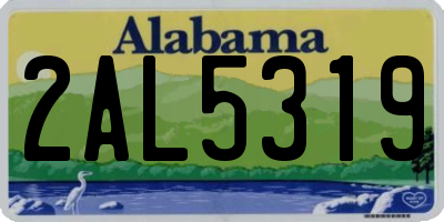 AL license plate 2AL5319