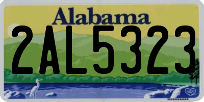 AL license plate 2AL5323