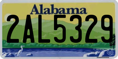 AL license plate 2AL5329