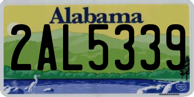 AL license plate 2AL5339