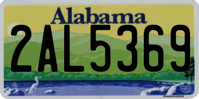 AL license plate 2AL5369