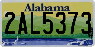 AL license plate 2AL5373