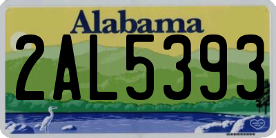 AL license plate 2AL5393