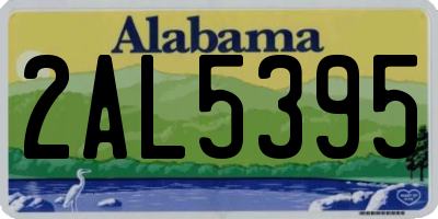 AL license plate 2AL5395