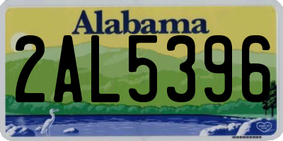 AL license plate 2AL5396