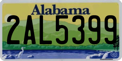 AL license plate 2AL5399
