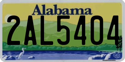 AL license plate 2AL5404
