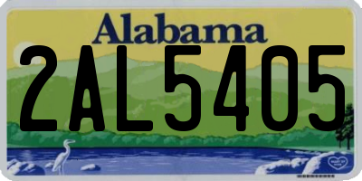 AL license plate 2AL5405