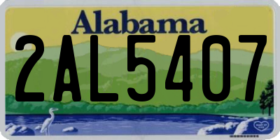AL license plate 2AL5407