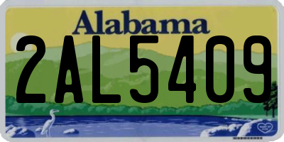AL license plate 2AL5409