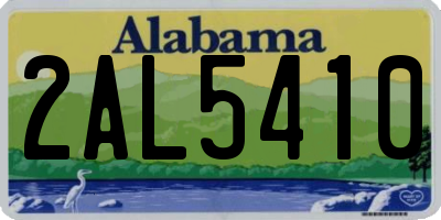 AL license plate 2AL5410