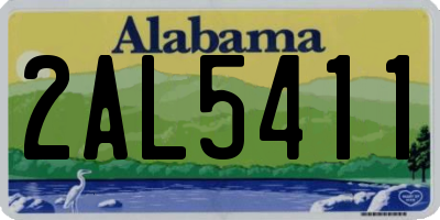 AL license plate 2AL5411