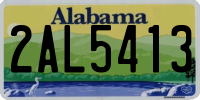 AL license plate 2AL5413