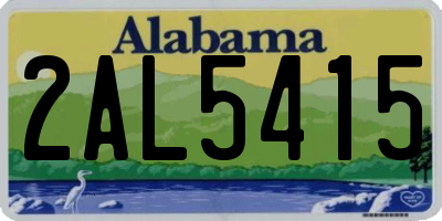 AL license plate 2AL5415