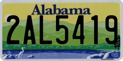 AL license plate 2AL5419