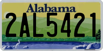 AL license plate 2AL5421