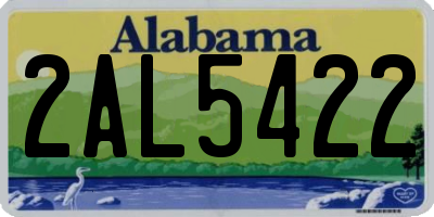 AL license plate 2AL5422