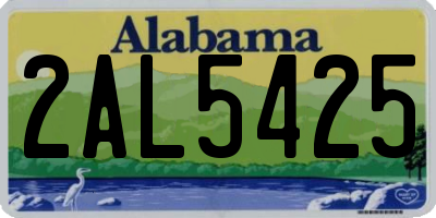 AL license plate 2AL5425