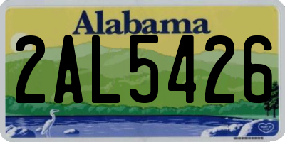 AL license plate 2AL5426