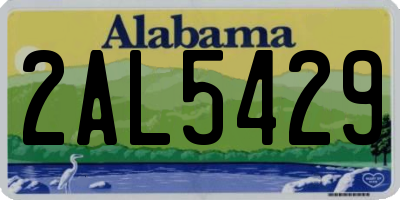 AL license plate 2AL5429